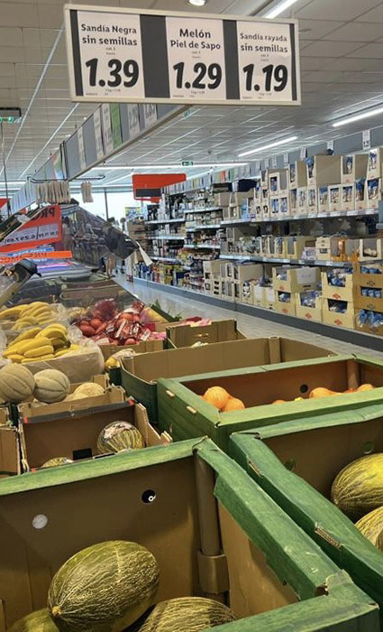 Angurie e meloni venduti nei discount superano l'euro al chilogrammo, quotazioni record per il mercato spagnolo